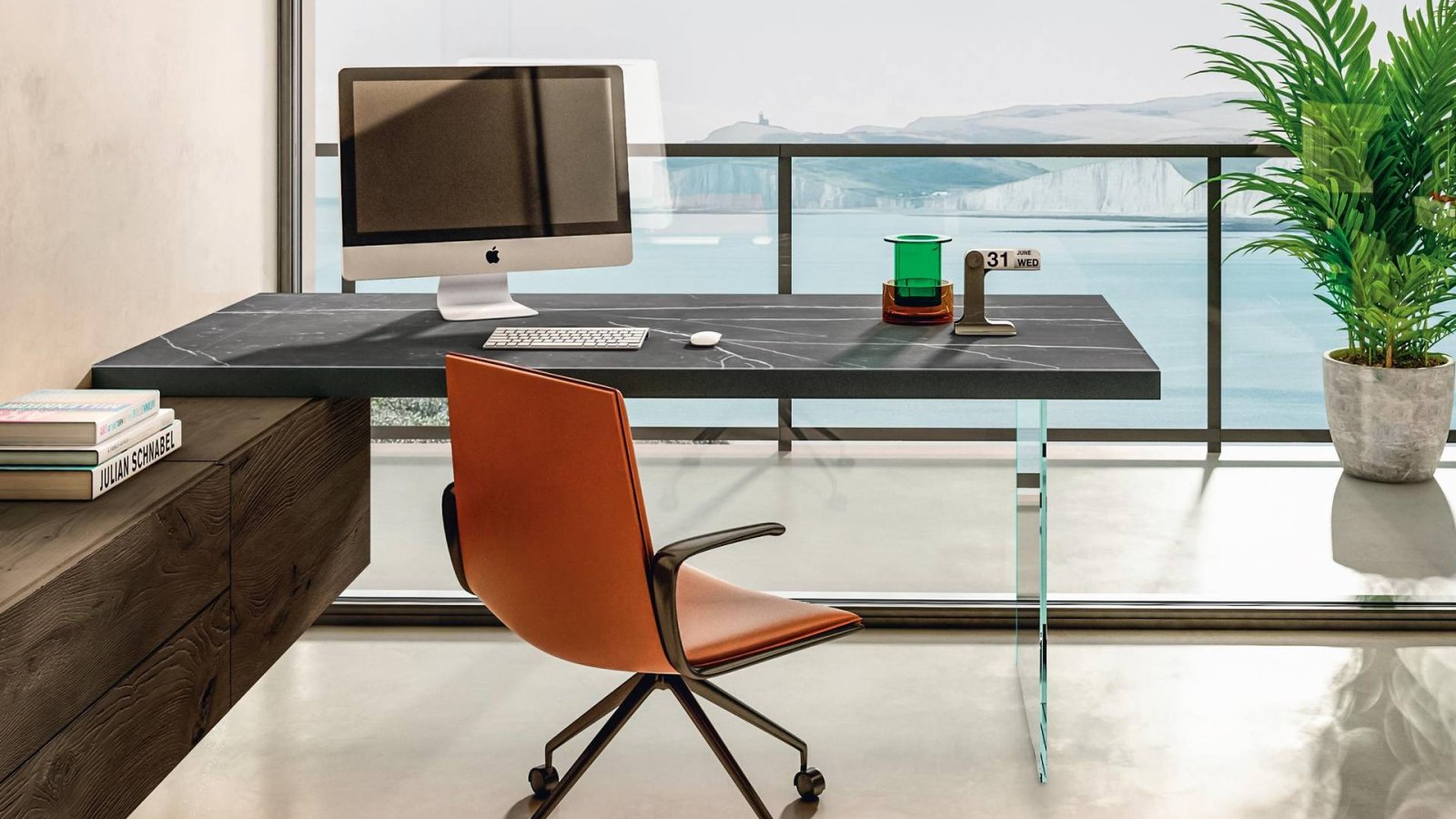 Poten van gehard glas van het Air Desk