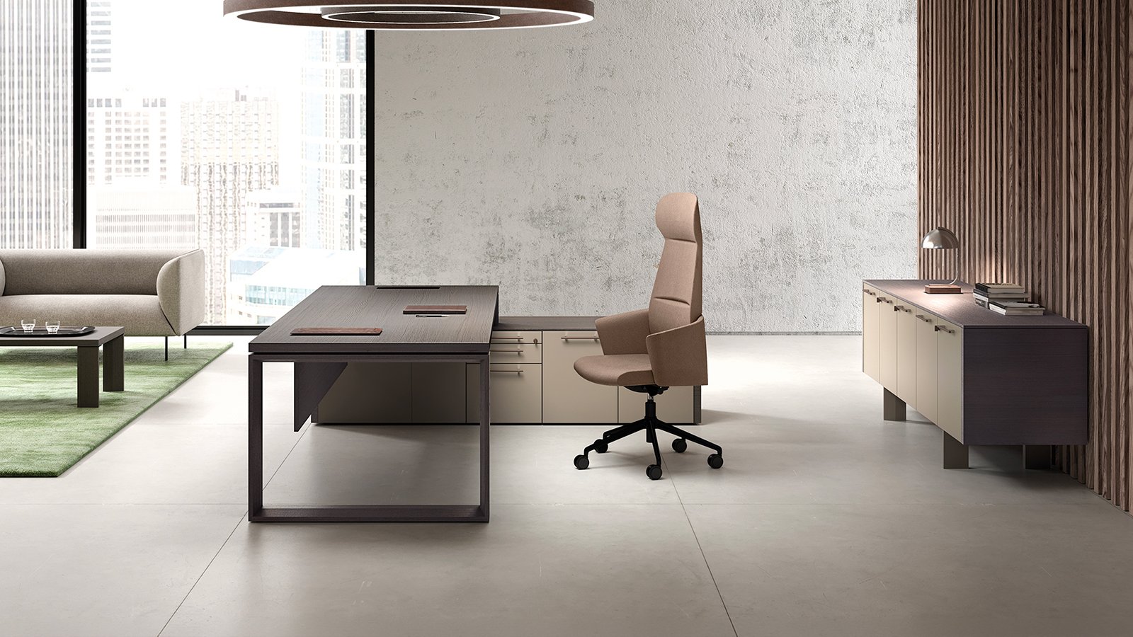 Directiebureau Arche van Bralco met eiken blad en omlopende lijst