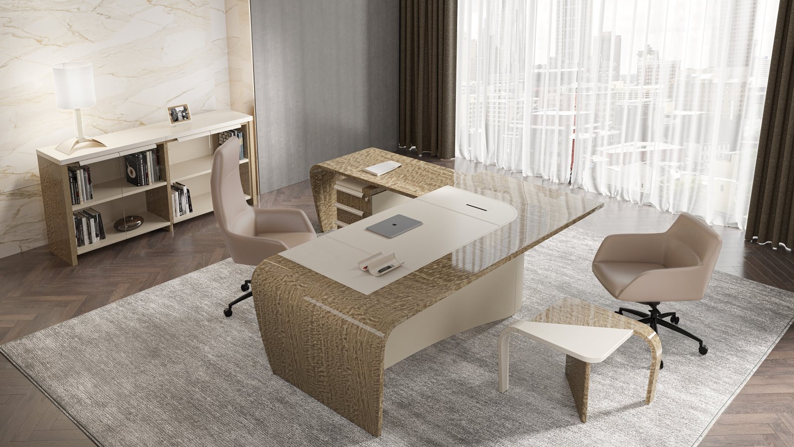 Design bureau Mithos van Codutti in een directiekamer