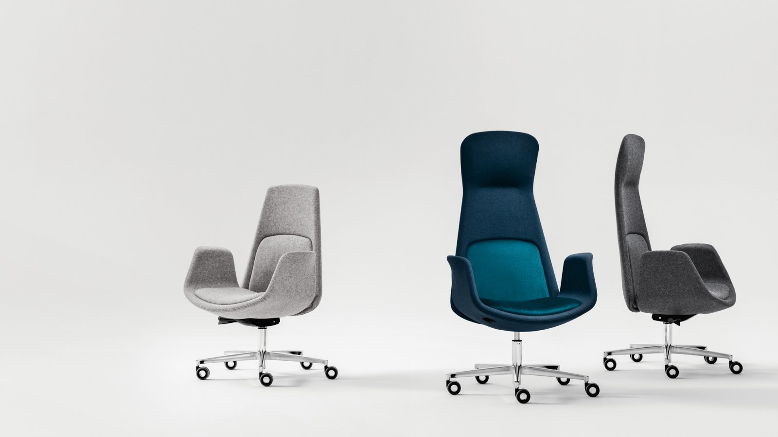 Directiestoel Nordic van Milani met hoge rug