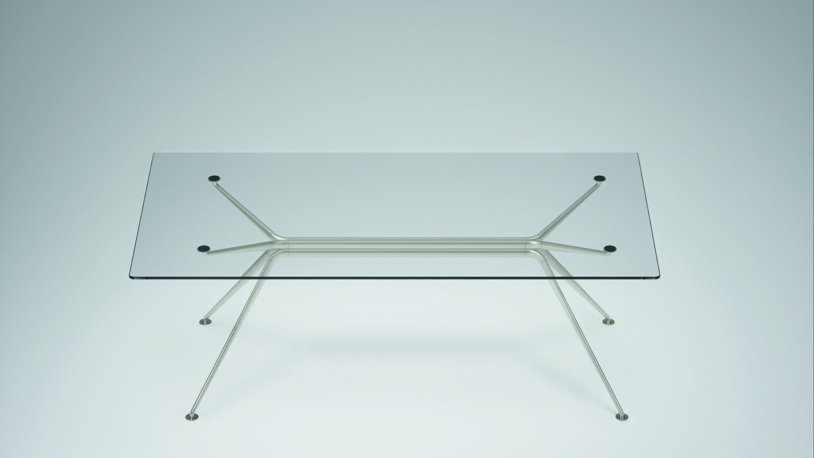 Design bureau Cosmos van Tecno met ruggengraat van vier aluminium ellipsen