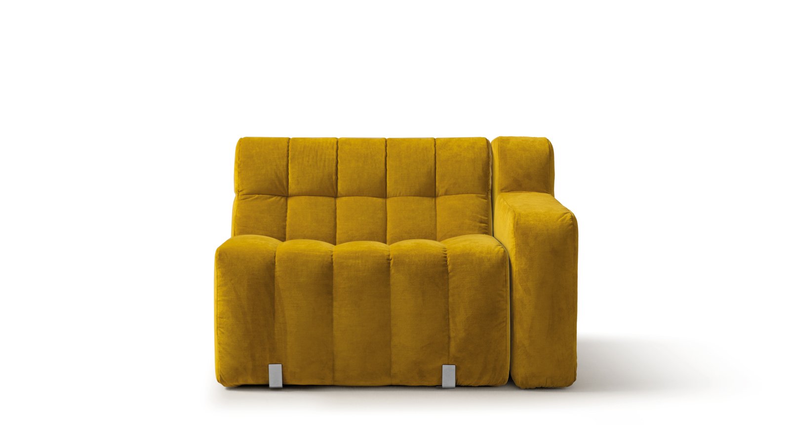 Modulaire fauteuil Tokyo van Quinti in stoffen bekleding, schuin van voren