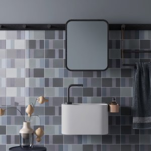 Diarama-tegelwand van Mutina met schilderachtig effect