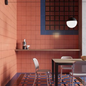 Tegel met patroon Square Black, Mattonelle Margherita van Mutina, 20,5 x 20,5 cm