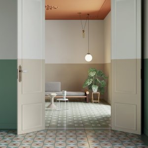 Tegel met patroon Cones, Mattonelle Margherita van Mutina, 20,5 x 20,5 cm