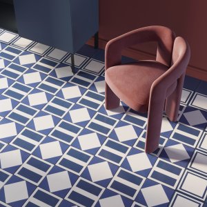 Patroon Square Blue uit de collectie Mattonelle Margherita van Mutina