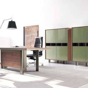 Lloyd afwerkingenpalet met noten eucalyptus FENIX kleuren en hoogglans