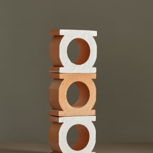Jali Bianco geglazuurd naast naturel terracotta