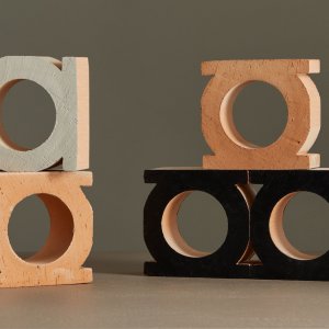 Jali terracotta bouwstenen van Mutina in drie kleuren