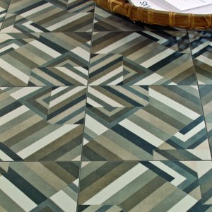 Detail van het Azulej patroon Gira van Mutina