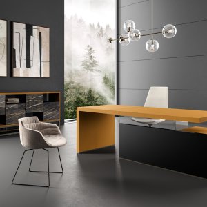 Afwerkingspalet van de Bold58-collectie met Nero Jazz en Ottanio