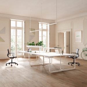 Organische draaibare legplank boven het Itube blad