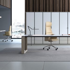 Frontscherm van 38 cm op het Arche directiebureau