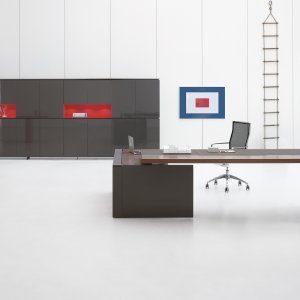 Vierkante Ar.tu vergadertafel met centrale top-access