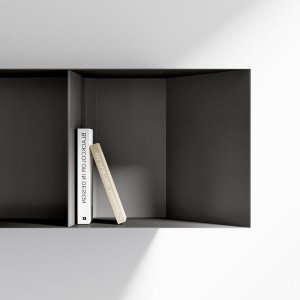 Ellan-bureau rustend op de lage kast in Canaletto-noten
