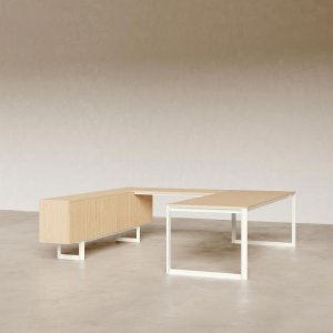 Hangende Ellan-boekenkast van 240 cm met witte achterwand