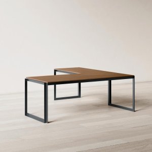 Vierkante vergadertafel van Archiutti in Tortona-eiken met top access