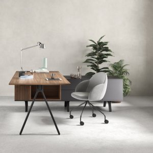Design bureaus Lay van Archiutti met lichtgrijze bladen en rode structuur