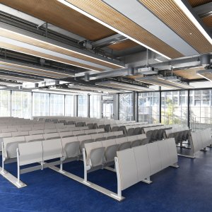 Beuken multiplex zitting van een Omnia Evolution stoel