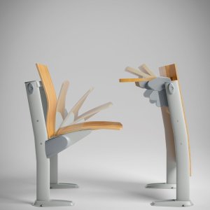 Collegezaalstoelen Omnia Evolution van Ares Line in getrapte zaal