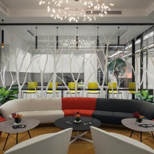 Arper Loop sofa in een samenwerkruimte