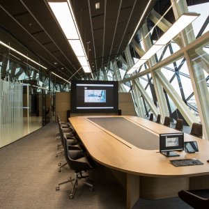 Detail van de leren bekleding van Aston