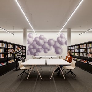 Catifa 53 met schaal bekleed in hard leer