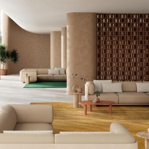 Loungezitting Shaal in een coworkingruimte