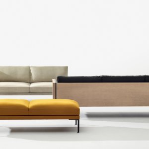 Modulaire Steeve bank van Arper in een loungezone