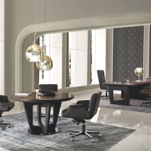 Compositie met bureau, aanbouwmeubel en kast