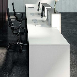 Glaskeramische plank met 45 graden facet op Lux
