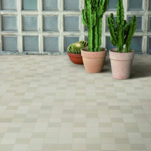Halfsteens verband van Mews stroken 5,5x45 in een corridor