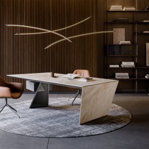 Design bureau Nasdaq van Cattelan Italia met diagonale stalen poot