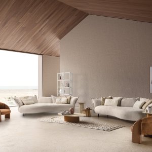 Modulaire opstelling van de loungebank Nuvola