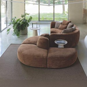 Cloud van Flexteam met chaise longue 165 links, van voren gezien