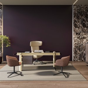 Vergadertafel Cloud van 420 cm met houten blad