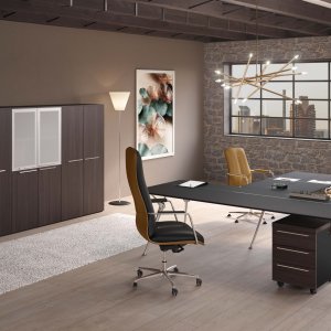 Design bureau Genesis van Codutti met blad in wengé gebeitst eiken