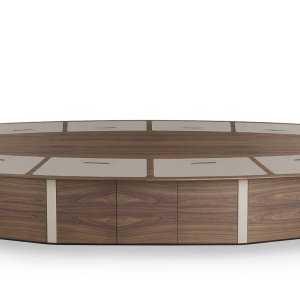 Binnenwerk in zwart melamine van het onderstel