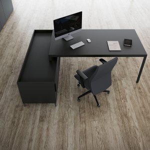Directiebureau D1 met glazen blad