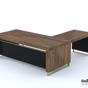 Salontafel 120 × 60 cm in gerookt notenhout, collectie I Rovereschi