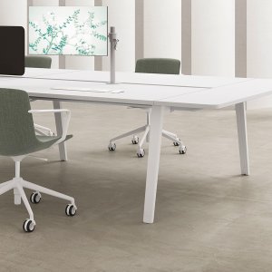 Ronde E-Place vergadertafel Ø 120 op kolom, DVO Office