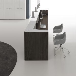 Hoekmodule van 90° van de receptiebalie Qubo
