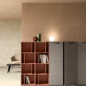 De vier Eleva moods van eiken leer en matte lak