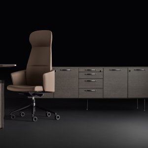 Eleva bureau met service-unit en gekoppeld eiken dressoir