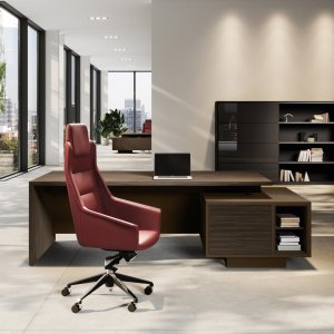 Elite salontafel 120 x 60 cm in Donker Populier met zwarte panelensokkel