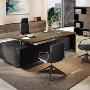 Complete Elite directieverdieping — bureau, vergadertafel en boiserie, ontwerp Progetto CMR