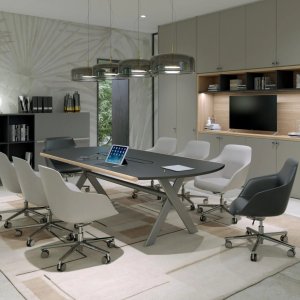 Sant'Andrea vergadertafel in SUPER MATT lak van Estel