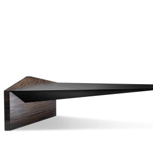 Centrale basis van de Euclideo tafel bekleed met fineerpanelen