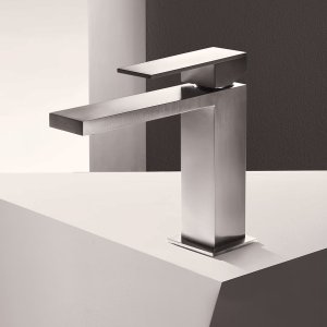 Designkranen van Fantini: wastafelkraan Mint in Matt Gun Metal