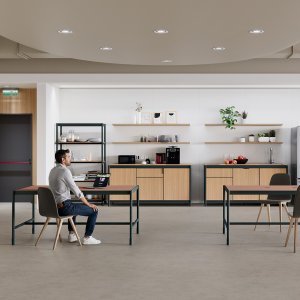 Verde Giada aluminium van een Fluido kitchenette van Martex
